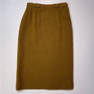 Vintage 1960's PENDLETON Wool Pencil Skirt / Sz 8 / Midi Retro Dark Academia